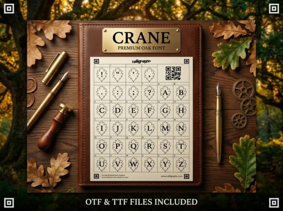 Crane: A Premium Oak-Themed Display Font